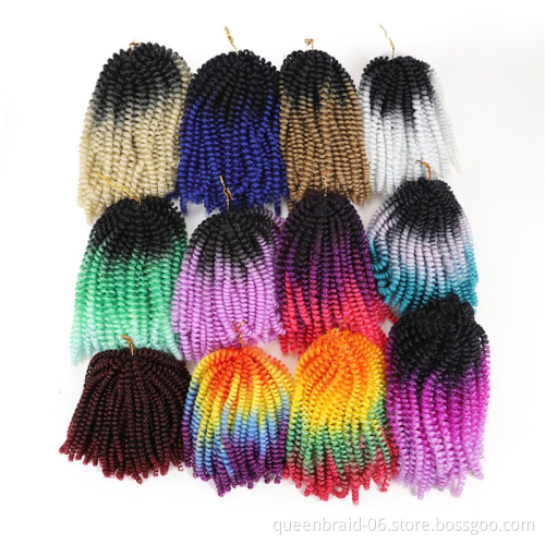 Factory Crochet Braid Ombre Color Hair Extension Braids Crochet Braiding Hair New Style Spring Twist Hair Synthetic